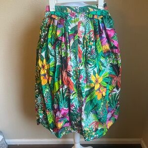 VINTAGE TALBOTS bright tropical front pocket maxi skirt | 4/6
